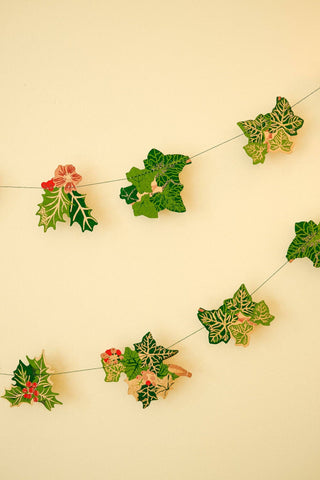 Holly and Ivy Sewn Garland