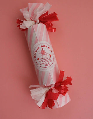 Handmade Deluxe Surprise Bon Bon - Pink Striped Valentine