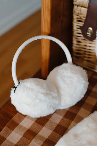 Mad Hatter Faux-Fur Earmuff - Ivory