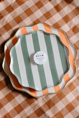 Fall Stripe Side Plates