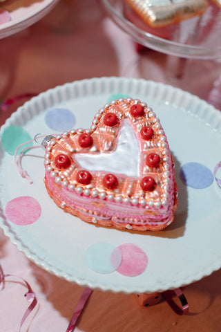 Very Fancy Heart Cake Ornament