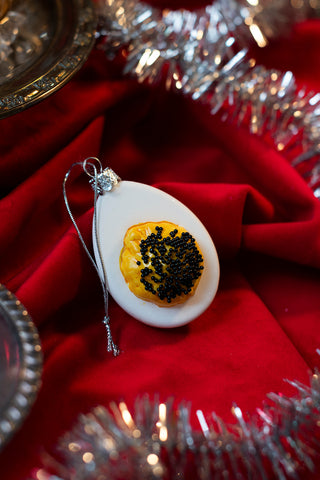 Deviled Egg with Caviar Ornament