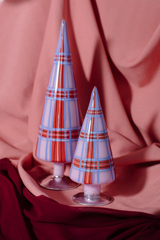 Plaid Glass Tree - Lilac