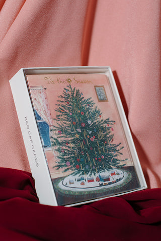 Tinsel Tree Boxed Set of 8 Cards