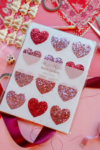 Glitter Heart Stickers