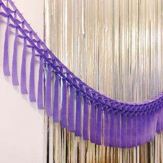 Violet Fringe Tissue Garland