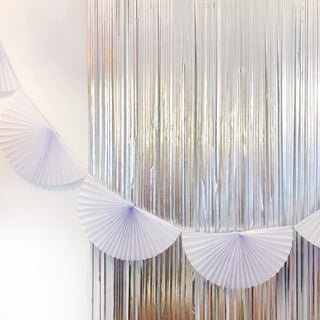 White Fan Tissue Garland