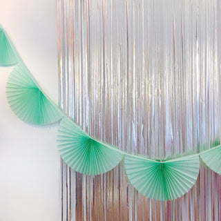 Mint Fan Tissue Garland