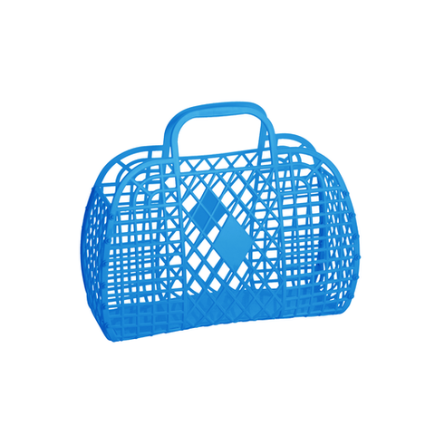 Jelly Retro Basket - Small Blue