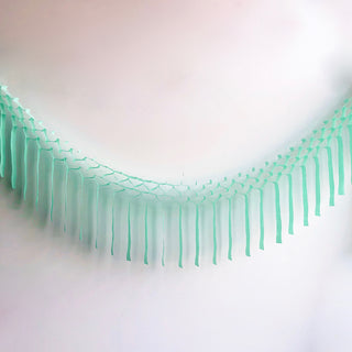 Mint Fringe Tissue Garland