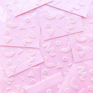 Pink Puffy Stickers