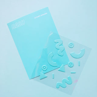 Teal Puffy Stickers