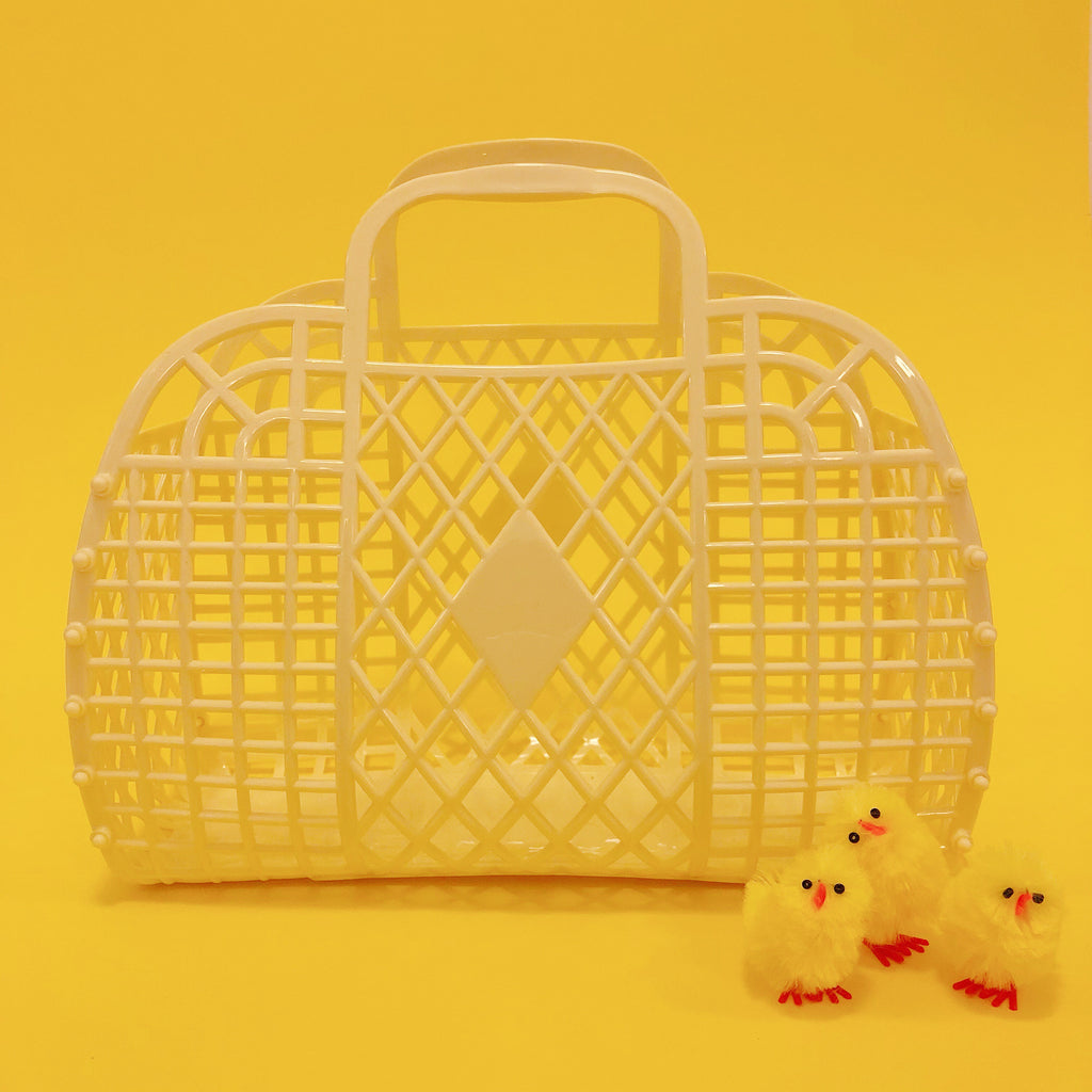 Jelly Retro Basket - Small Yellow