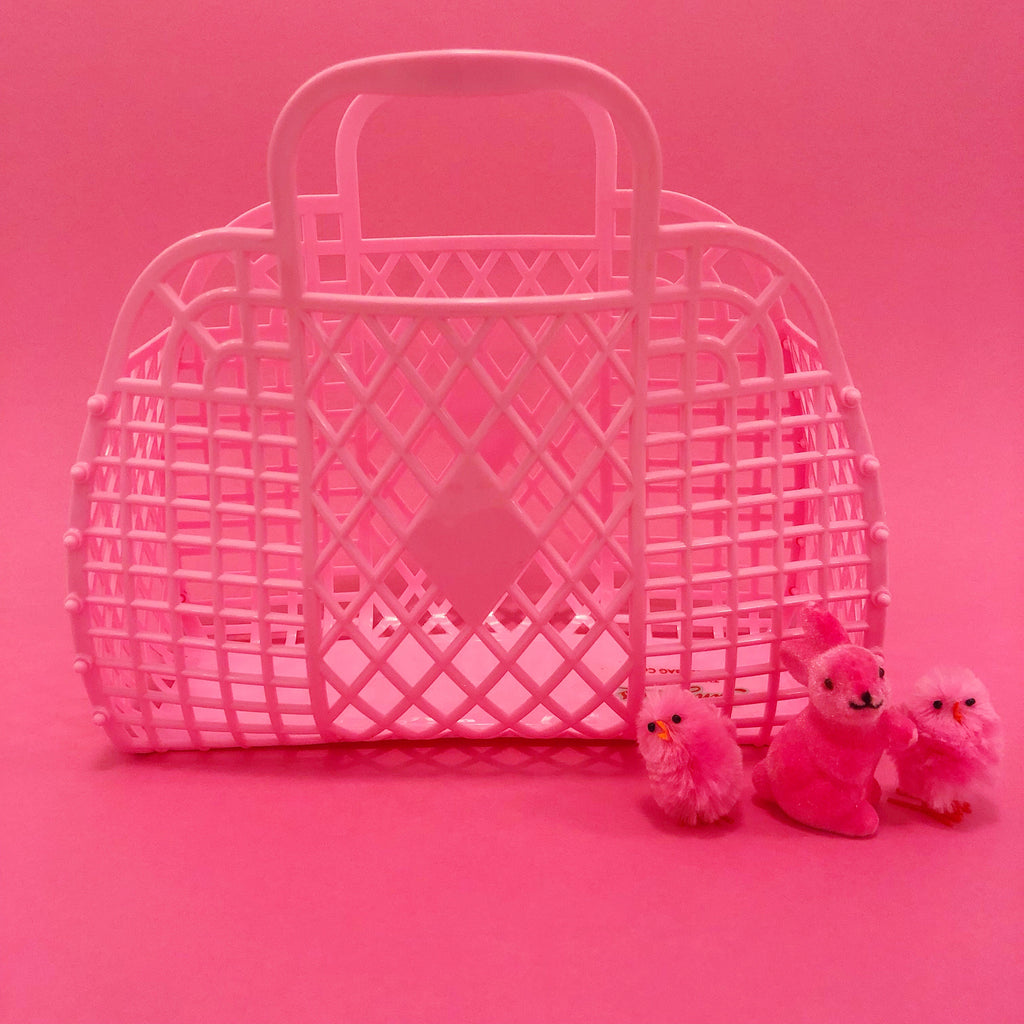 Jelly Retro Basket - Small Bubblegum