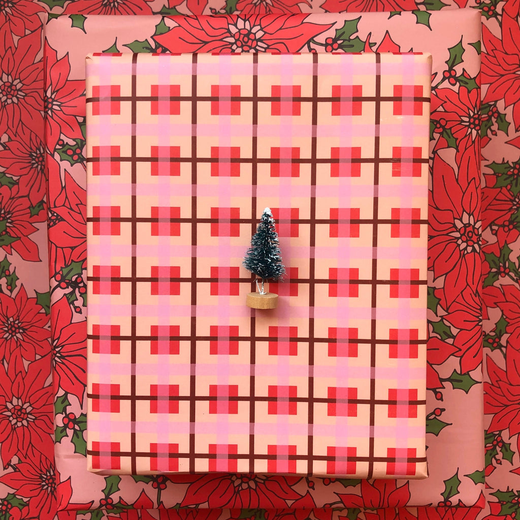 Red Poinsettias Gift Wrap - Holiday 2020