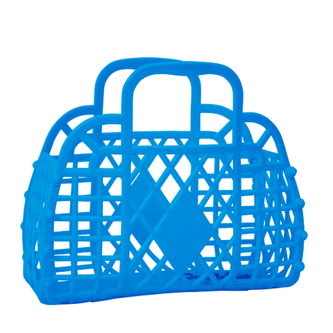 Jelly Retro Basket - Mini 6" Parisian Blue