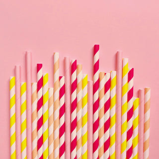 Lemon Slice Paper Straws - Mixed Pack