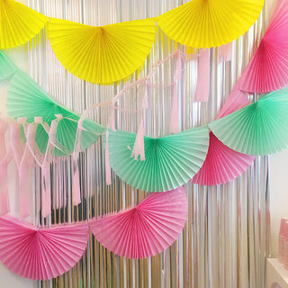 Pastel Pink Fan Tissue Garland