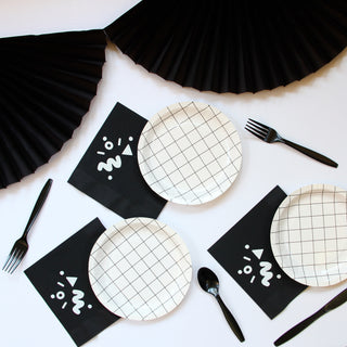 Black Fan Tissue Garland