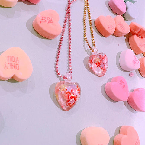 Confetti Hearts Necklace- Pop Cutie