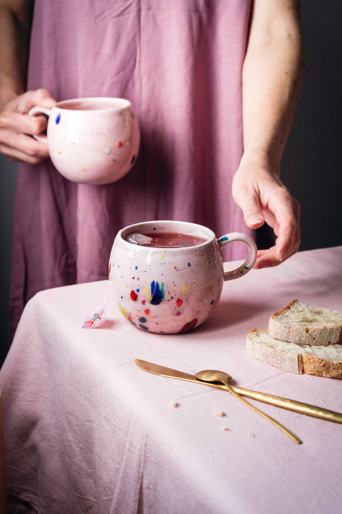 Large Party Ball Mug - Pink Confetti